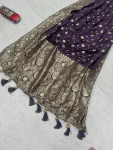 15DESIGNER PURE SILK JACQUARD WORK SAREE WITH UNSTITCHED BLOUSE WEDDING WEAR WHOLESALE PRICE ETHNIC GARMENT (28)