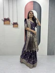 15DESIGNER PURE SILK JACQUARD WORK SAREE WITH UNSTITCHED BLOUSE WEDDING WEAR WHOLESALE PRICE ETHNIC GARMENT (28)