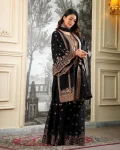 16CLASSIC FENDY SILK EMBROIDERY SEQUENCE WORK TOP SHARARA WITH DUPATTA FESTIVE WEAR WHOLESALE PRICE ETHNIC GARMENT (25)