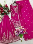 17DESIGNER CP VICHITRA SILK EMBROIDERY 5 MM SEQUENCES WORK TOP PALAZZO WITH DUPATTA FESTIVE WEAR WHOLESALE PRICE ETHNIC GARMENT (13)