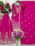 17DESIGNER CP VICHITRA SILK EMBROIDERY 5 MM SEQUENCES WORK TOP PALAZZO WITH DUPATTA FESTIVE WEAR WHOLESALE PRICE ETHNIC GARMENT (13)