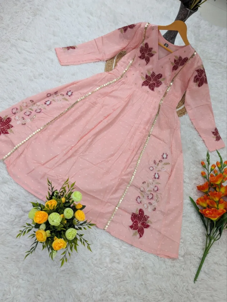 17MODERN COTTON BUTTI SEQUENCE EMBROIDERED WORK TOP BOTTOM WITH DUPATTA FESTIVE WEAR WHOLESALE PRICE ETHNIC GARMENT (16)