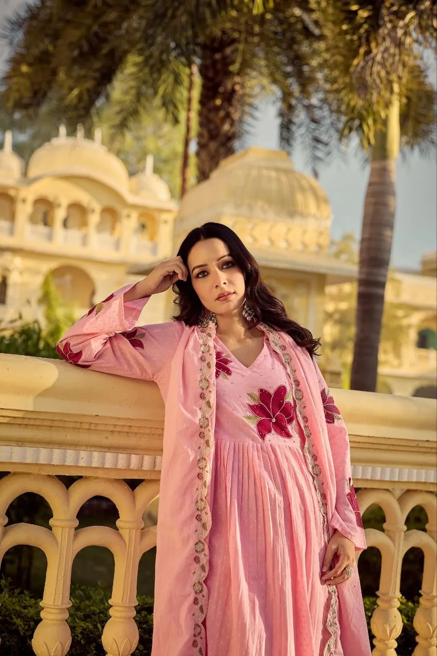 17MODERN COTTON BUTTI SEQUENCE EMBROIDERED WORK TOP BOTTOM WITH DUPATTA FESTIVE WEAR WHOLESALE PRICE ETHNIC GARMENT (19)