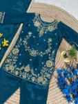 18RICH LOOK CHINON SILK EMBROIDERY SEQUENCE WORK KID’S TOP BOTTOM WITH DUPATTA FESTIVE WEAR WHOLESALE PRICE ETHNIC GARMENT (16)