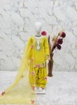 18RICH LOOK NATURAL CREPE EMBROIDERY SEQUENCE WORK KID’S TOP PATIYALA WITH DUPATTA FESTIVE WEAR WHOLESALE PRICE ETHNIC GARMENT (10)