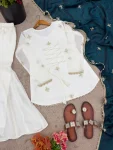 19MODERN FENDY SILK EMBROIDERY SEQUENCE WORK TOP SHARARA WITH DUPATTA FESTIVE WEAR WHOLESALE PRICE ETHNIC GARMENT (25)