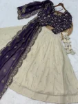 19RICH LOOK COSMOS ZARI & SEQUENCE EMBROIDERED WORK LEHENGA CHOLI WITH DUPATTA WEDDING WEAR WHOLESALE PRICE ETHNIC GARMENT (3)