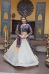 19RICH LOOK COSMOS ZARI & SEQUENCE EMBROIDERED WORK LEHENGA CHOLI WITH DUPATTA WEDDING WEAR WHOLESALE PRICE ETHNIC GARMENT (3)