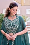 19TRENDING EMBROIDERY MOTI BEADS & SEQUENCE WORK LEHENGA CHOLI WITH SHRUG STYLE DUPATTA PARTY WEAR WHOLESALE PRICE ETHNIC GARMENT (10)