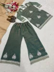1CLASSIC FENDY SILK SEQUENCE EMBROIDERY WORK TOP PALAZZO WITH DUPATTA FESTIVE WEAR WHOLESALE PRICE ETHNIC GARMENT (22)