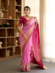 1CLASSIC LICHI SILK JACQUARD WORK SAREE WITH UNSTITCHED BLOUSE FESTIVE WEAR WHOLESALE PRICE ETHNIC GARMENT (20)