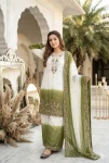 DESIGNER DUAL TONE STAR GEORGETTE EMBROIDERY SEQUENCE WORK TOP PALAZZO WITH DUPATTA MEHNDI AND WHITE