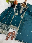 1DESIGNER FENDY SILK EMBROIDERY CODING AND SEQUENCE WORK TOP PALAZZO WITH DUPATTA FESTIVE WEAR WHOLESALE PRICE ETHNIC GARMENT (13)