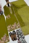 1DESIGNER GEORGETTE EMBROIDERY SEQUENCE WITH PEARL MOTI HAND WORK AND FANCY LACE BORDER WORK TOP PALAZZO WITH DUPATTA FESTIVE WEAR WHOLESALE PRICE ETHNIC GARMENT (23)