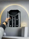 1DESIGNER SOFT SILK EMBROIDERY WORK AND SILVER SEQUENCE WORK MEN’S KURTA PAYJAMA FESTIVE WEAR WHOLESALE PRICE ETHNIC GARMENT (22)