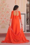 1DESIGNER STAR GEORGETTE SEQUENCE CODING & BEADS EMBROIDERY WORK GOWN WITH DUPATTA WEDDING WEAR WHOLESALE PRICE ETHNIC GARMENT (17)