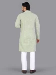 1FANCY COTTON CHIKANKARI EMBROIDERY WORK MEN’S KURTA PAYJAMA FESTIVE WEAR WHOLESALE PRICE ETHNIC GARMENT (20)
