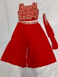 1FANCY CREPE EMBROIDERED WORK KID’S TOP PALAZZO WITH DUPATTA FESTIVE WEAR WHOLESALE PRICE ETHNIC GARMENT (5)
