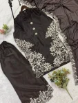 1FANCY CREPE SILK EMBROIDERY WORK TOP PALAZZO WITH DUPATTA FESTIVE WEAR WHOLESALE PRICE ETHNIC GARMENT (14)