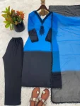 1FANCY FRENCH CREPE SILK EMBROIDERY BEADS WORK TOP BOTTOM WITH DUPATTA FESTIVE WEAR WHOLESALE PRICE ETHNIC GARMENT (20)