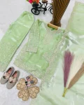 1FANCY GMYS SILK EMBROIDERY 3 MM SEQUENCE & CODING DORI WORK KID’S TOP PALAZZO WITH DUPATTA FESTIVE WEAR WHOLESALE PRICE ETHNIC GARMENT (23)
