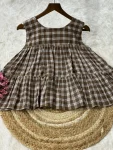 1FANCY LINEN COTTON CHECKS PRINT WORK TOP PENT SET OFFICE WEAR WHOLESALE PRICE ETHNIC GARMENT (8)
