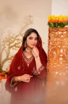 1FANCY MUL CHANDERI SEQUENCE EMBROIDERY WORK TOP BOTTOM WITH DUPATTA FESTIVE WEAR WHOLESALE PRICE ETHNIC GARMENT (14)