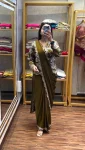 1MODERN CHINON EMBROIDERY WORK READY TO WEAR SAREE WITH STITCHED BLOUSE AND KOTI FESTIVE WEAR WHOLESALE PRICE ETHNIC GARMENT (15)