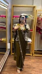 1MODERN CHINON EMBROIDERY WORK READY TO WEAR SAREE WITH STITCHED BLOUSE AND KOTI FESTIVE WEAR WHOLESALE PRICE ETHNIC GARMENT (15)