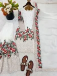 1MODERN FENDY SILK EMBROIDERY SEQUENCE WORK WITH HAND WORK TOP SHARARA WITH DUPATTA FESTIVE WEAR WHOLESALE PRICE ETHNIC GARMENT (12)