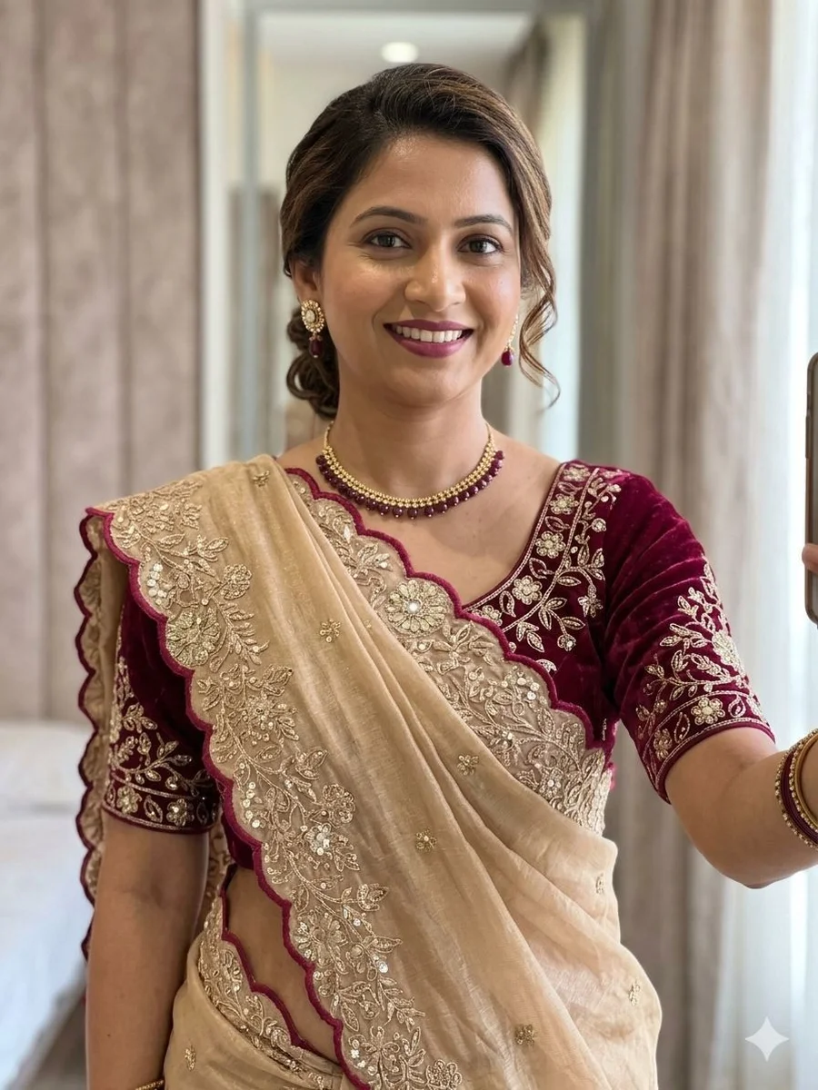 1MODERN GEORGETTE SEQUENCE WORK CUT WORK BORDER SAREE WITH UNSTITCHED BLOUSE WEDDING WEAR WHOLESALE PRICE ETHNIC GARMENT (7)