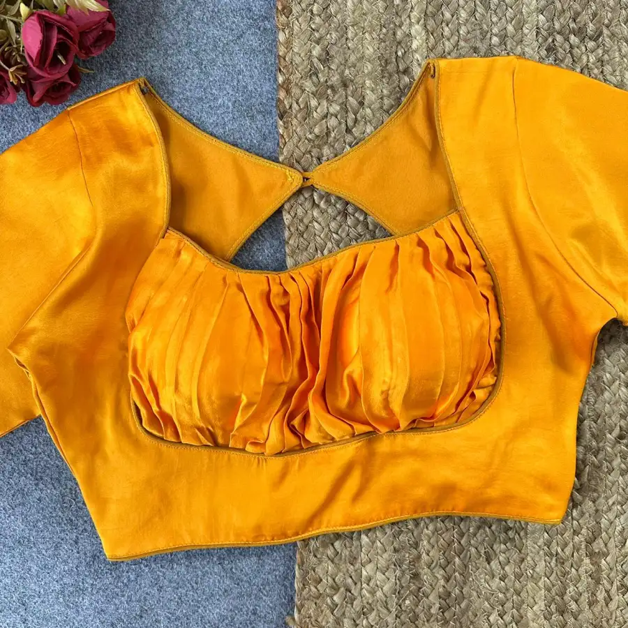 1MODERN MALAI SATIN PLAIN STITCHED BLOUSE PARTY WEAR WHOLESALE PRICE ETHNIC GARMENT (3)