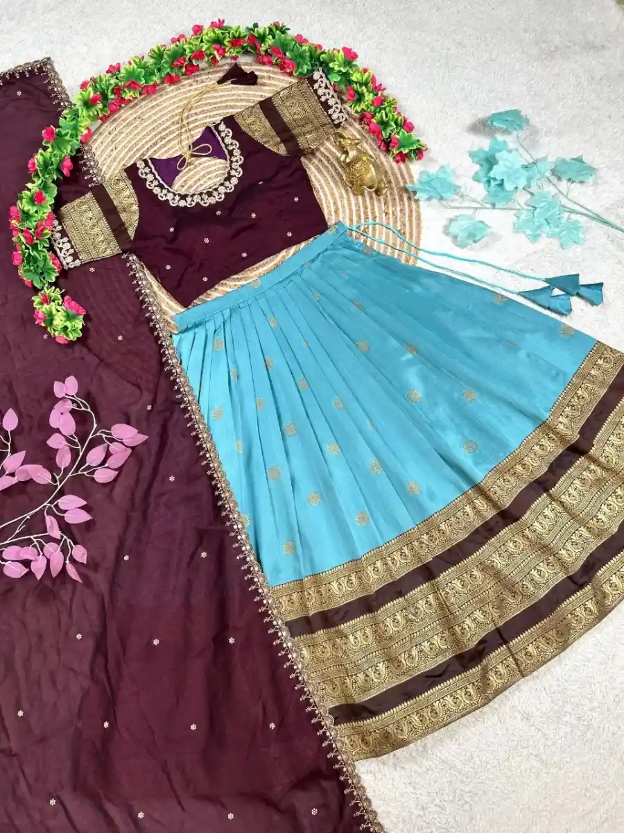 1MODERN RANGOLI SILK EMBROIDERY WORK LEHENGA CHOLI WITH DUPATTA WEDDING WEAR WHOLESALE PRICE ETHNIC GARMENT (18)