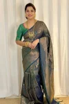 1MOST PICKED LICHI SILK JACQUARD WORK SAREE WITH UNSTITCHED BLOUSE FESTIVE WEAR WHOLESALE PRICE ETHNIC GARMENT (18)