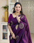 1MOST PICKED LICHI SILK JACQUARD WORK SAREE WITH UNSTITCHED BLOUSE FESTIVE WEAR WHOLESALE PRICE ETHNIC GARMENT (6)