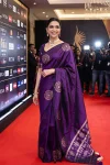 MOST PICKED LICHI SILK JACQUARD WORK SAREE WITH UNSTITCHED BLOUSE PURPLE