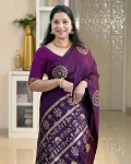 1MOST PICKED LICHI SILK JACQUARD WORK SAREE WITH UNSTITCHED BLOUSE FESTIVE WEAR WHOLESALE PRICE ETHNIC GARMENT (6)