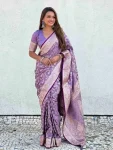 1MOST PICKED LICHI SILK JACQUARD WORK SAREE WITH UNSTITCHED BLOUSE WEDDING WEAR WHOLESALE PRICE ETHNIC GARMENT (19)