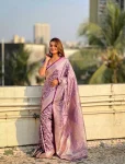 1MOST PICKED LICHI SILK JACQUARD WORK SAREE WITH UNSTITCHED BLOUSE WEDDING WEAR WHOLESALE PRICE ETHNIC GARMENT (19)