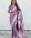 1MOST PICKED LICHI SILK JACQUARD WORK SAREE WITH UNSTITCHED BLOUSE WEDDING WEAR WHOLESALE PRICE ETHNIC GARMENT (19)