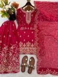 1NEW ARRIVAL GMY SILK EMBROIDERY SEQUENCE WORK MOTHDER DAUGHTER SET FESTIVE WEAR WHOLESALE PRICE ETHNIC GARMENT (10)