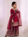 1NEW ARRIVAL GMY SILK EMBROIDERY SEQUENCE WORK MOTHDER DAUGHTER SET FESTIVE WEAR WHOLESALE PRICE ETHNIC GARMENT (5)