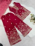 1NEW ARRIVAL GMY SILK EMBROIDERY SEQUENCE WORK MOTHDER DAUGHTER SET FESTIVE WEAR WHOLESALE PRICE ETHNIC GARMENT (5)