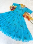 1NEW ARRIVAL KOTA CHECKS EMBROIDERED WORK ONE PIECE DRESS DAILY WEAR WHOLESALE PRICE ETHNIC GARMENT (13)