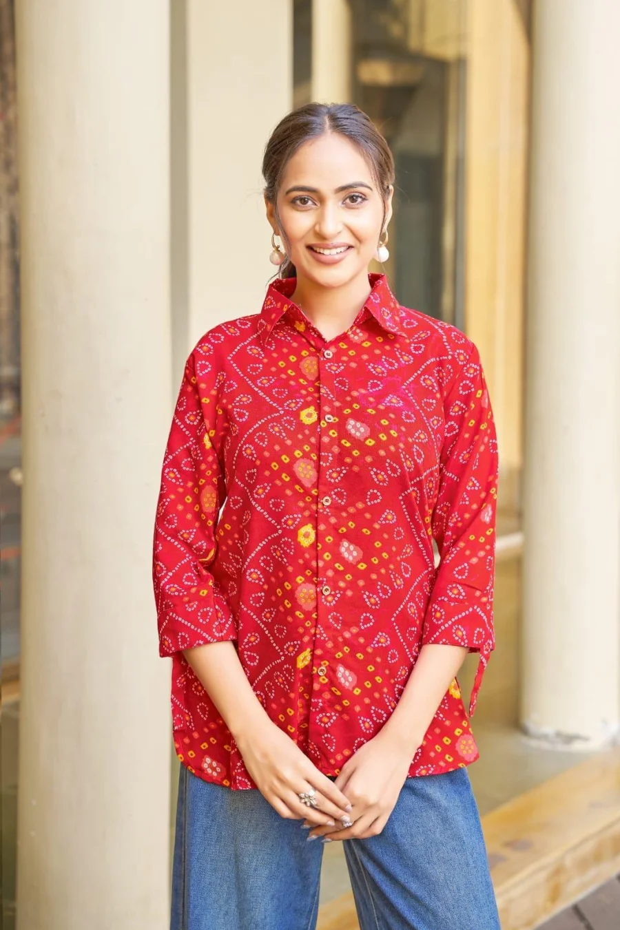 1NEW ARRIVAL POLY RAYON PRINT WORK TOP DAILY WEAR WHOLESALE PRICE ETHNIC GARMENT (2)