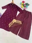 1NEW ARRIVAL RAYON FOIL WORK TOP PENT SET DAILY WEAR WHOLESALE PRICE ETHNIC GARMENT (5)