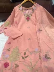 1RICH LOOK CHANDERI SILK EMBROIDERY WORK TOP BOTTOM WITH DUPATTA FESTIVE WEAR WHOLESALE PRICE ETHNIC GARMENT (8)