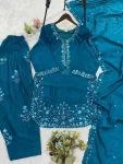 1RICH LOOK CHINON SEQUENCE EMBROIDERY WORK TOP PATIYALA WITH DUPATTA FESTIVE WEAR WHOLESALE PRICE ETHNIC GARMENT (1)