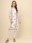 1RICH LOOK GEORGETTE LUCKNOWI CHIKANKARI WORK ONLY KURTI FESTIVE WEAR WHOLESALE PRICE ETHNIC GARMENT (4)