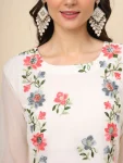 1RICH LOOK GEORGETTE LUCKNOWI CHIKANKARI WORK ONLY KURTI FESTIVE WEAR WHOLESALE PRICE ETHNIC GARMENT (4)